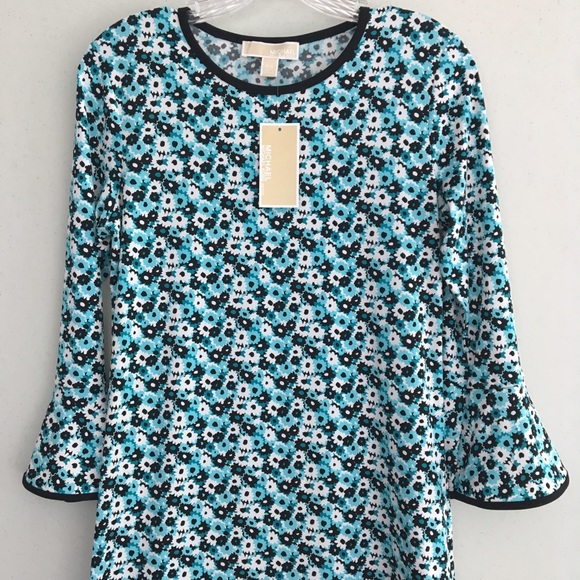 MICHAEL Michael Kors tile blue/black dress PS **HOST PICK 🎉🎉** - Picture 2 of 7